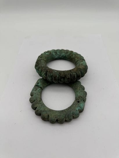 PAIR OF COIN BRACELETS - Burkina Faso, Ivory...