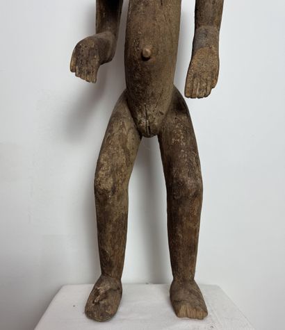 FEMALE STATUE, LOBI, BURKINA FASO Wood with...