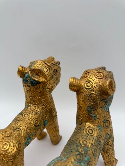 PAIR OF LEOPARDS - Nigeria - Former Kingdom...