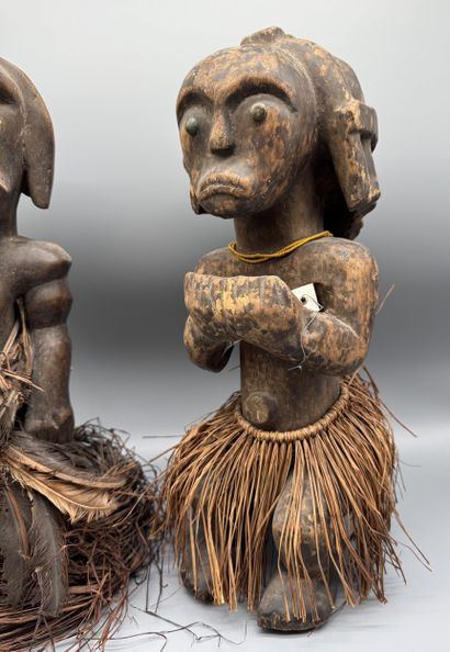 SET OF TWO ANTHROPOMORPHIC RELIQUARY GUARDIAN...