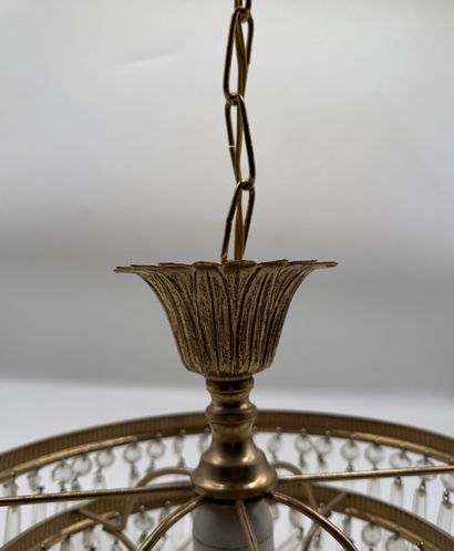 LUSTRE CORBEILLE A PAMPILLES VERS 1950
Lustre...