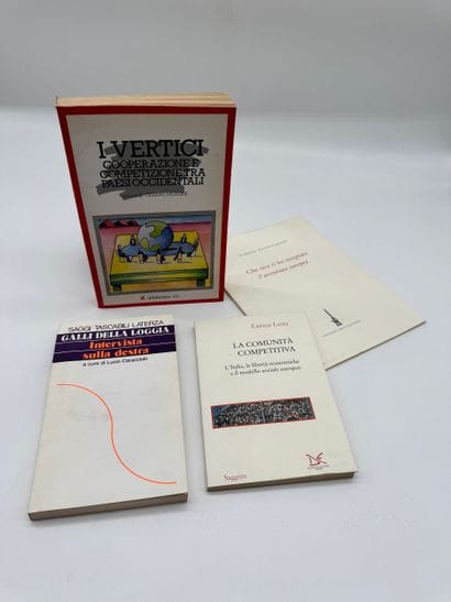 A set of four books on politics, economics,...