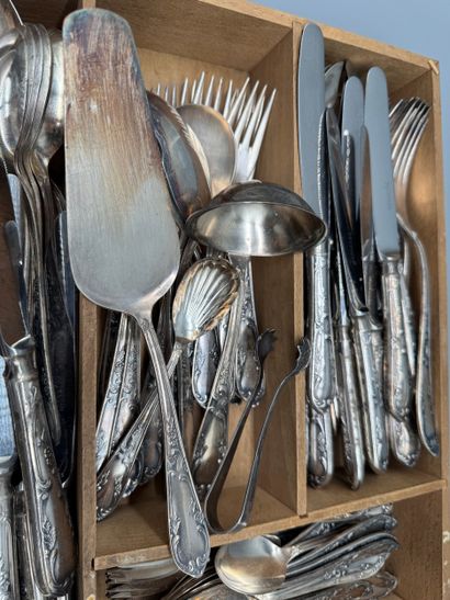 Large silver plated kitchen utensil, stamped...