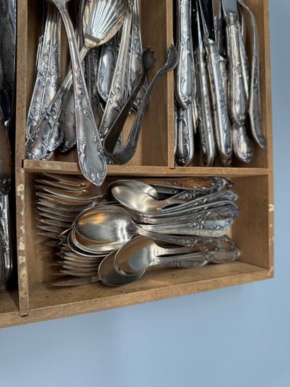 Large silver plated kitchen utensil, stamped...