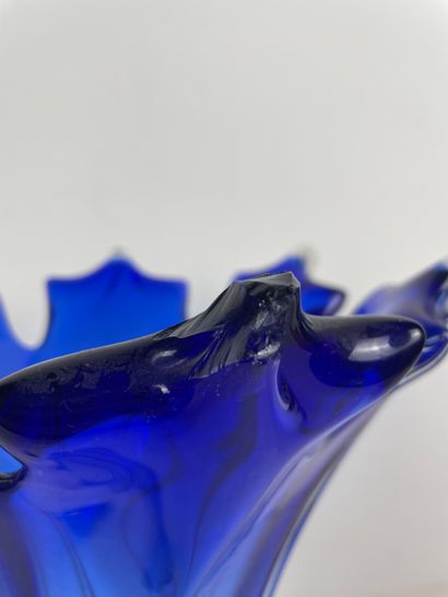 Murano - grand vase en verre soufflé « sommerso...