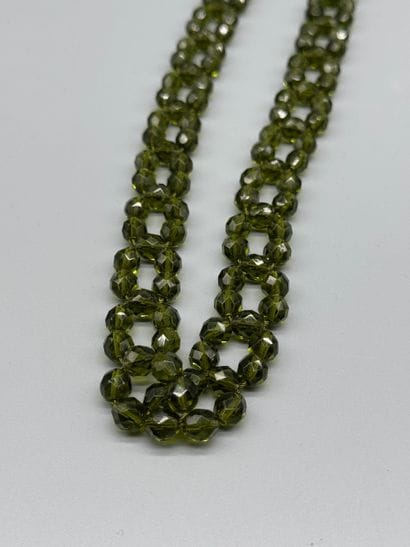 ART DECO STYLE, CIRCA 1980–1990 FRINGED GLASS...