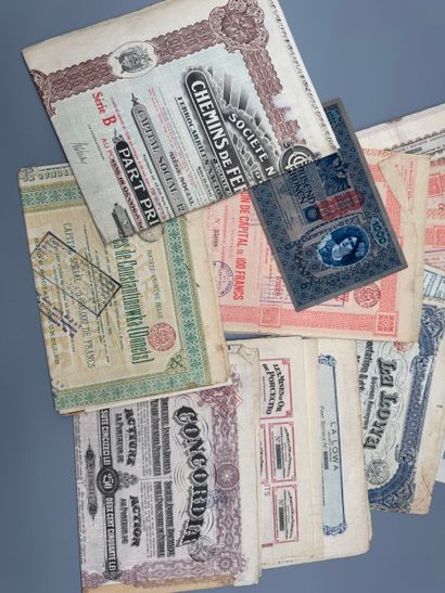 Set of bearer bonds.
Included is a 1,000-crown...
