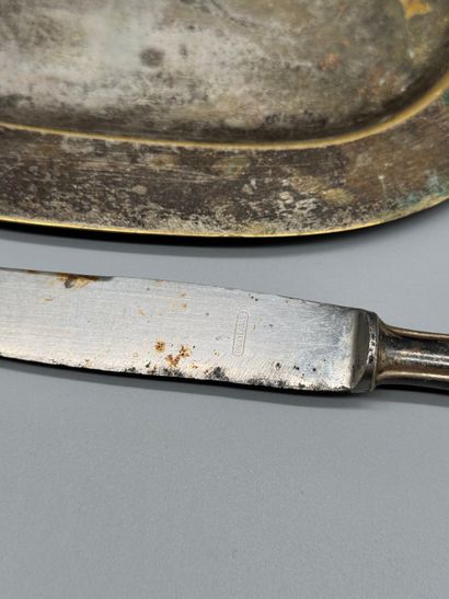 Small lot of silver plated tableware.

(Internal...
