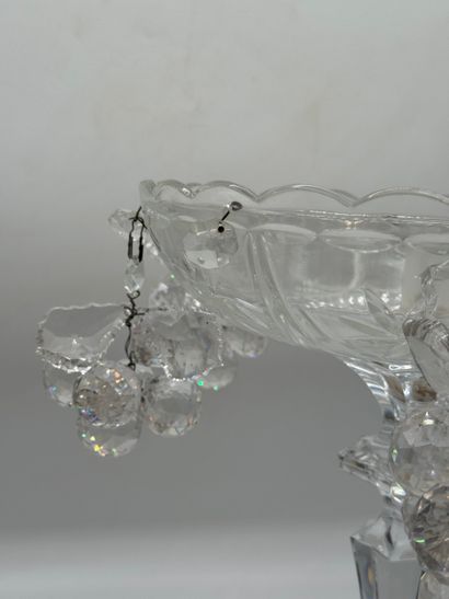 Glass stemmed bowl decorated with grape clusters
Pressed...
