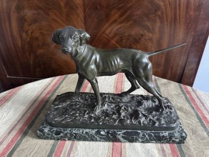 Pierre-Jules Mêne (XIX) Chien de chasse
Sculpture...