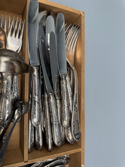 Large silver plated kitchen utensil, stamped...