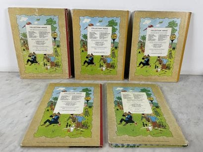 Hergé - Tintin - Set of 5 albums : Editions...