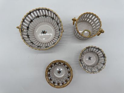 Emile Tessier (Malicorne) - Set of Openwork...