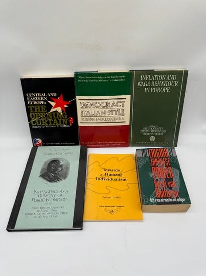 Set of 6 books: economics and political science...