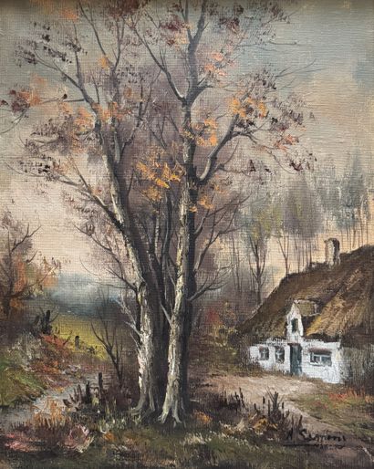 A. Simons (XXe siècle) - Paire de paysages...