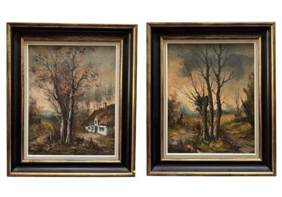 A. Simons (XXe siècle) - Paire de paysages...