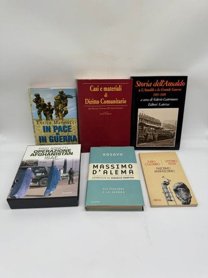 Set of 6 books in Italian covering historical,...