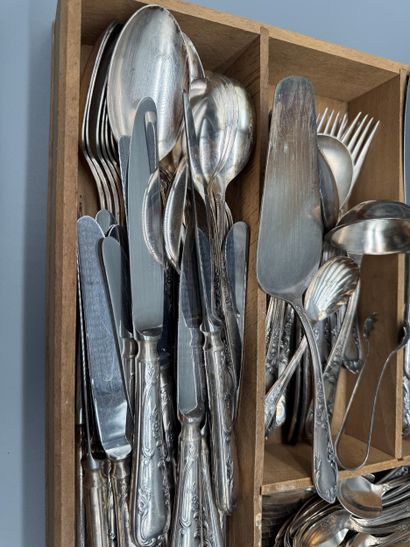 Large silver plated kitchen utensil, stamped...