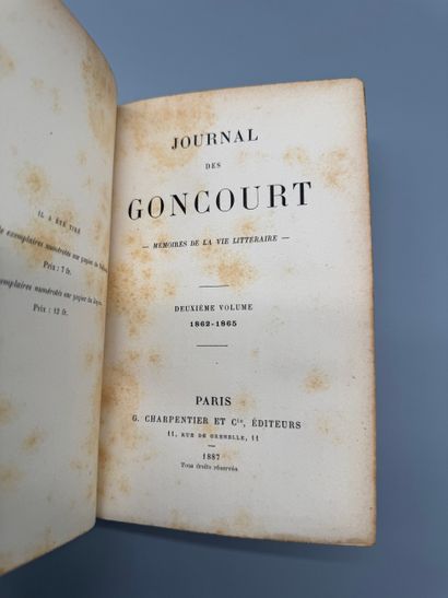 Set of the first six volumes of the Goncourt...