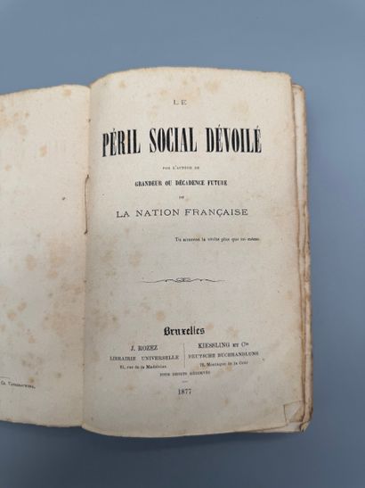 J. C. C. - *The Social Peril Unveiled* -...
