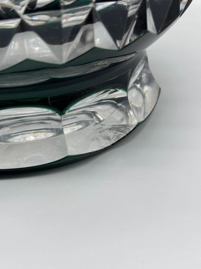 VAL SAINT-LAMBERT - Large green-lined crystal...