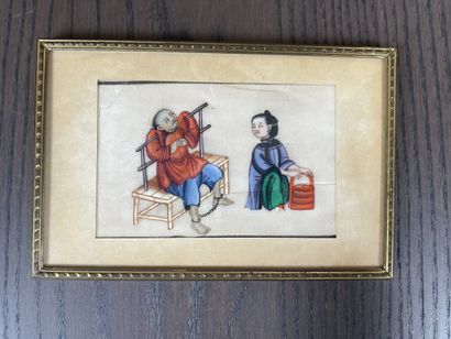 Suite de 11 scènes de châtiments - Chine...