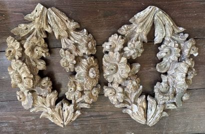 Travail baroque européen Paire d’éléments...