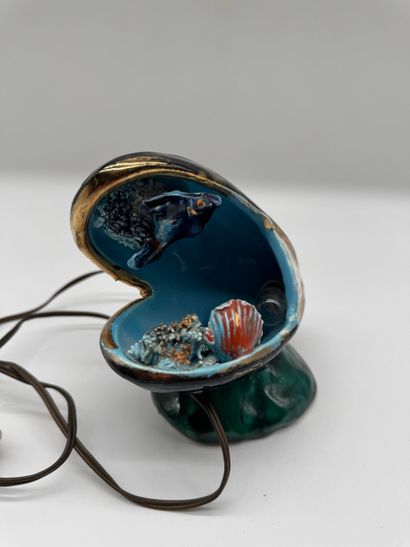 Vallauris - Lampe coquillage en céramique...