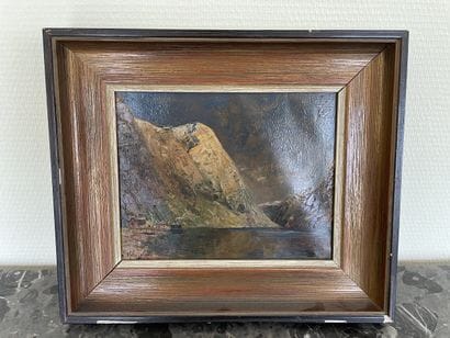 Huile sur toile, paysage de montagne

Huile...