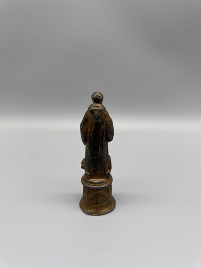 Religious statuette made of regul or a lead-based...