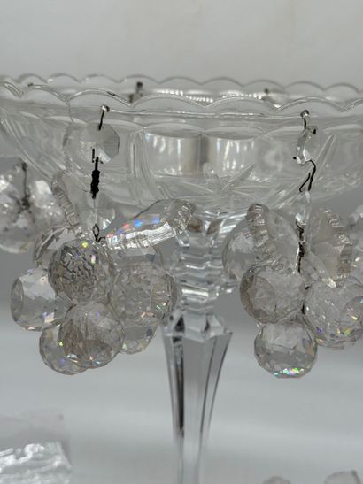 Glass stemmed bowl decorated with grape clusters
Pressed...