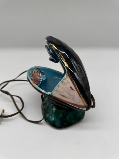 Vallauris - Lampe coquillage en céramique...