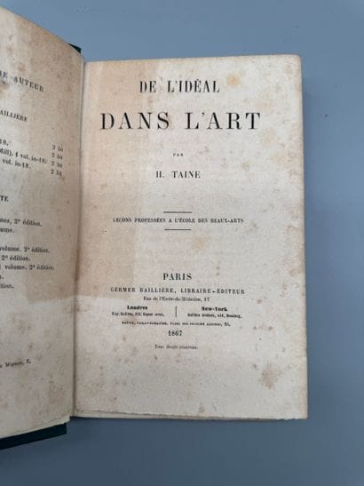 TAINE, Hippolyte (1828–1893) — *On the Ideal...