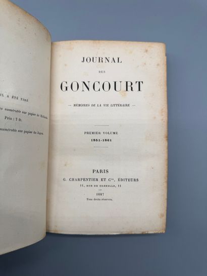 Set of the first six volumes of the Goncourt...