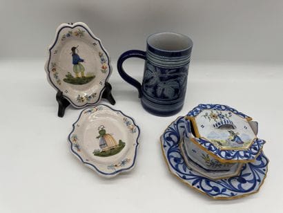 Set of European ceramics, 20th century
Includes:
-...