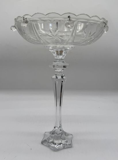 Glass stemmed bowl decorated with grape clusters
Pressed...