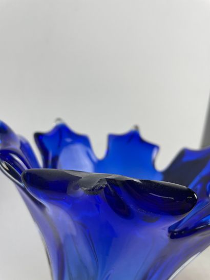 Murano - grand vase en verre soufflé « sommerso...