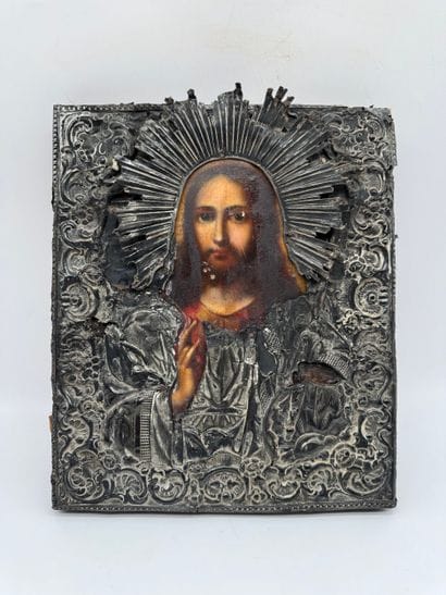 Christ Pantocrator - Russia - 1860 
Icon...