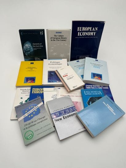 Dozens of books on the European economy,...