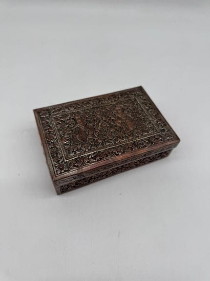 Small silver plated metal cigarette case...