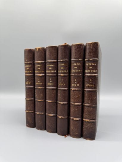 Set of the first six volumes of the Goncourt...