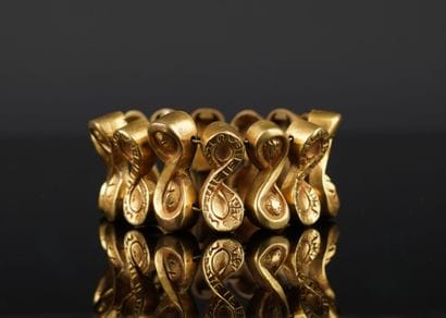 Line VAUTRIN (1913-1997)
Large bracelet articulé...