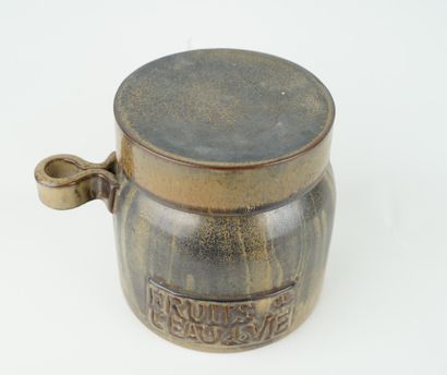 ARTS-CERAM
Pot en grès à glaçure flammé marqué...