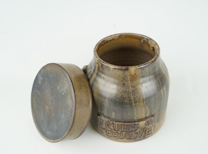 ARTS-CERAM
Pot en grès à glaçure flammé marqué...