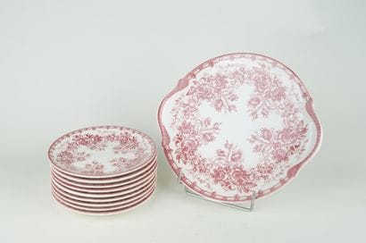 SARREGUEMINES
Suite de 9 assiettes à dessert...