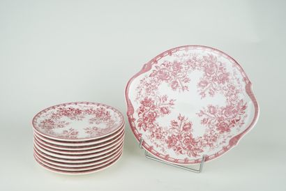 SARREGUEMINES
Suite de 9 assiettes à dessert...