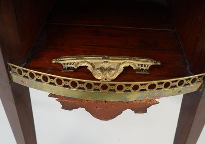 Console demi-lune d'entre-deux en bois de...