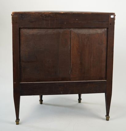 Commode demi-lune en bois de placage ouvrant...