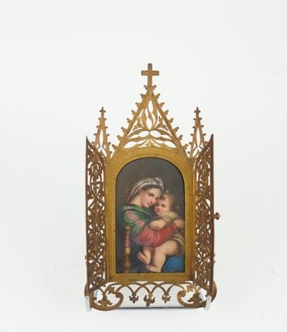 Cadre religieux figurant la vierge d'après...