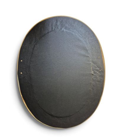 Important miroir ovale en bois et stuc doré
Décor...